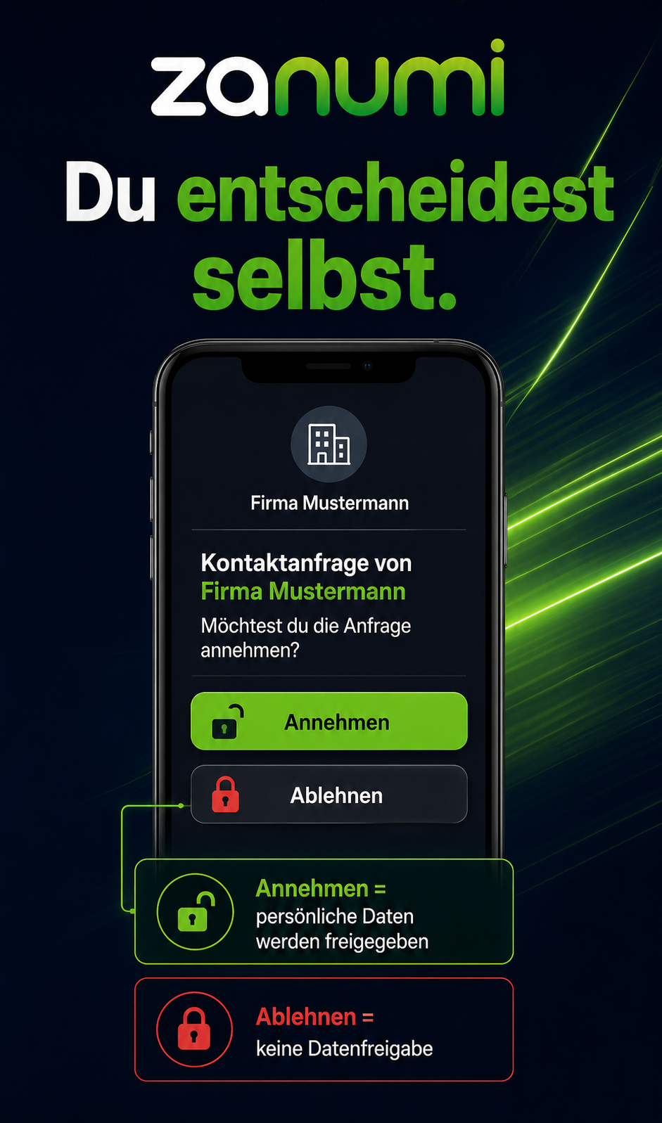 Annehmen oder ablehnen